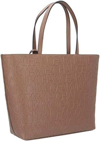 Armani Exchange Zip Top Shopping Bag with All Over Logo in Saudi Arabia