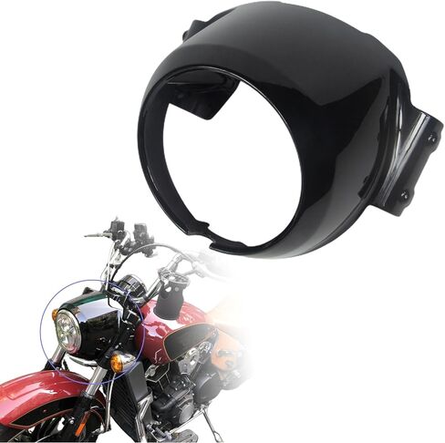 Aluminum Motorcycle Fairing for Indian Scout Bobber, Gloss Black Headlight Fairing, Headlamp Fairing for Indian Scout (2015-2024) Scout Sixty (2016-2024) Scout Bobber Sixty 2020-2024 in Saudi Arabia