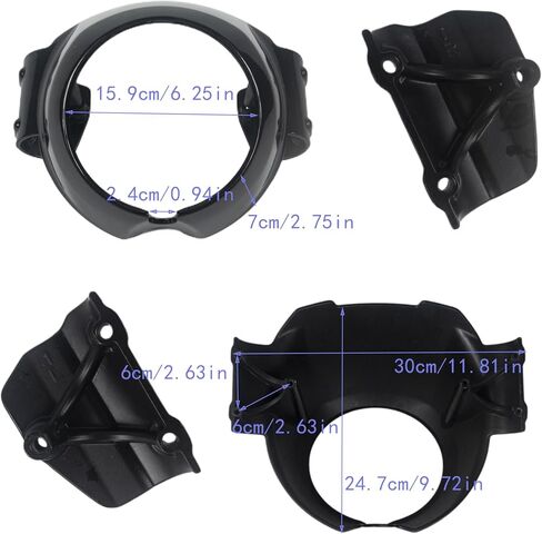 Aluminum Motorcycle Fairing for Indian Scout Bobber, Gloss Black Headlight Fairing, Headlamp Fairing for Indian Scout (2015-2024) Scout Sixty (2016-2024) Scout Bobber Sixty 2020-2024 in Saudi Arabia
