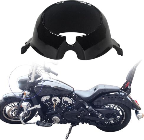 Aluminum Motorcycle Fairing for Indian Scout Bobber, Gloss Black Headlight Fairing, Headlamp Fairing for Indian Scout (2015-2024) Scout Sixty (2016-2024) Scout Bobber Sixty 2020-2024 in Saudi Arabia