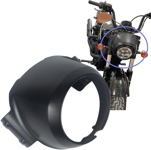 Aluminum Motorcycle Fairing for Indian Scout Bobber, Gloss Black Headlight Fairing, Headlamp Fairing for Indian Scout (2015-2024) Scout Sixty (2016-2024) Scout Bobber Sixty 2020-2024 in Saudi Arabia