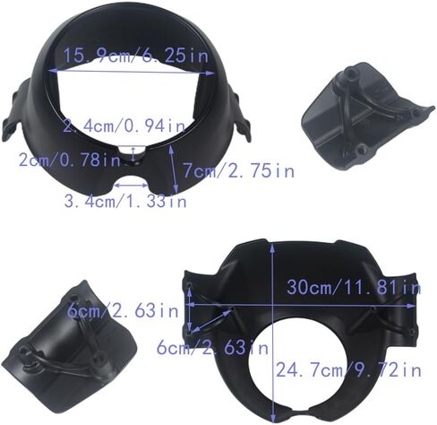 Aluminum Motorcycle Fairing for Indian Scout Bobber, Gloss Black Headlight Fairing, Headlamp Fairing for Indian Scout (2015-2024) Scout Sixty (2016-2024) Scout Bobber Sixty 2020-2024 in Saudi Arabia