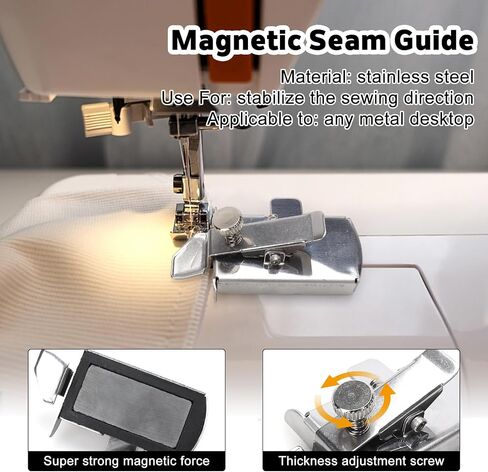 Sewing Rolled Hemmer Foot, 8pcs Wide Rolled Hem Presser Foot-3-10mm 8 Sizes, Upgraded Hemming Machine Rolled Hem Pressure Foot, Seam Guide, Sewing Machine Sewing Accessories and Tools in Saudi Arabia