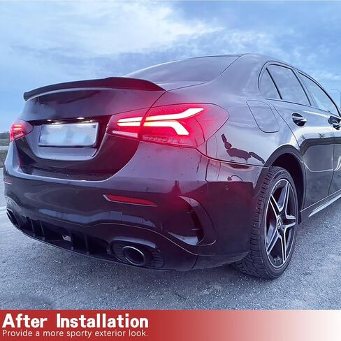 ABS الجذع المفسد لمرسيدس بنز فئة W177 V177 A35 AMG سيدان 2019-2022 A160 A180 A200 A220 A250 لمعان أسود خلفي التمهيد الشفاه سطح السفينة غطاء سبويلر الجناح in Kuwait