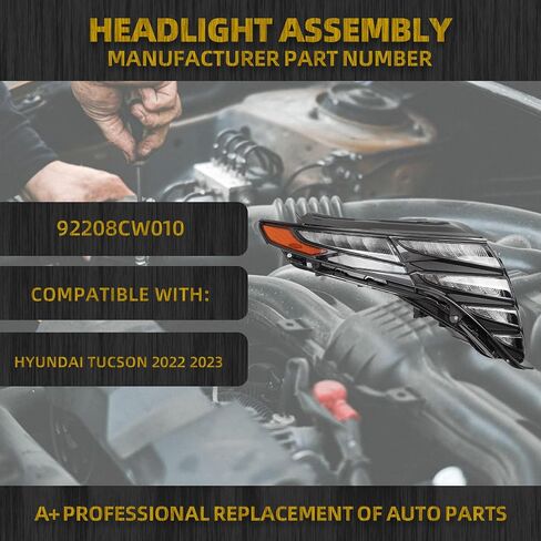 Dasbecan LED Daytime Running Light Assembly Compatible With Hyundai Tucson 2022 2023 Right Passenger Side Daytime Running Light Modules Replaces# 92208CW010 in Saudi Arabia