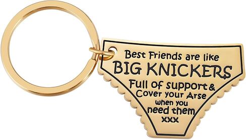 Funny Best Friends Support Keychain, Stainless Steel BFF Closer Friend Bestie Love Support Gift for Birthday Christmas in Kuwait