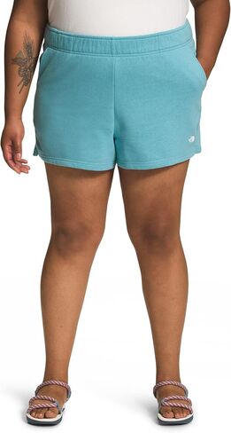 THE NORTH FACE Women's Half Dome Logo Fleece Short (Standard and Plus Size). Deep Periwinkle/TNF White. 3X Plus Regular in Saudi Arabia