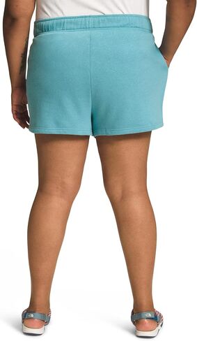 THE NORTH FACE Women's Half Dome Logo Fleece Short (Standard and Plus Size). Deep Periwinkle/TNF White. 3X Plus Regular in Saudi Arabia