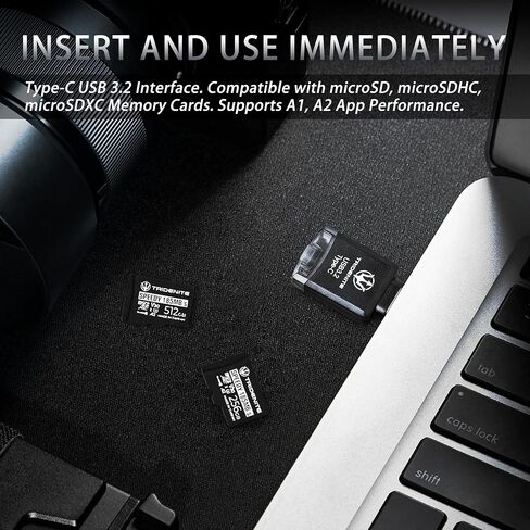 محول قارئ بطاقات الذاكرة USB 3.2 من النوع A MicroSD (DDR-200، يتضمن بطاقة MicroSD بسرعة 185 ميجابايت/ثانية بسعة 512 جيجابايت) in Saudi Arabia