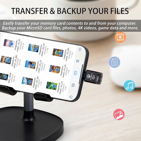 محول قارئ بطاقات الذاكرة USB 3.2 من النوع A MicroSD (DDR-200، يتضمن بطاقة MicroSD بسرعة 185 ميجابايت/ثانية بسعة 512 جيجابايت) in Saudi Arabia