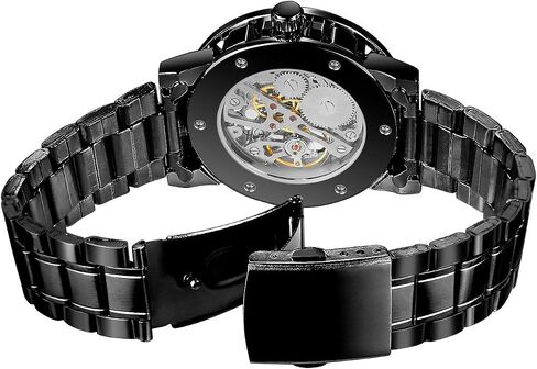 FORSINING Fashion Diamond Luminous Movement with Roman Number Mechanical Skeleton Wrist Watch in Saudi Arabia