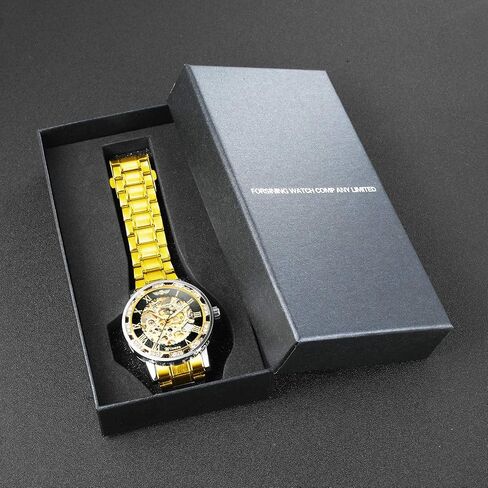 FORSINING Fashion Diamond Luminous Movement with Roman Number Mechanical Skeleton Wrist Watch in Saudi Arabia