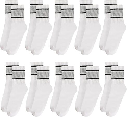 Women's Premium Moisture Transferring Crew Socks, Suitable for Casual Sports, Soft and Comfortable(6-10 Pairs) in Saudi Arabia