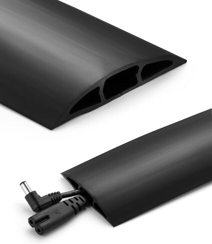 Bates- Floor Cord Cover, 8ft Cable Cover, Brown Extension Cord Cover Floor, Cord Protector, Floor Cable Cover, Cord Hider Floor, Cable Cover Floor, Cable Floor Cover, Cable Covers for Cords in Kuwait