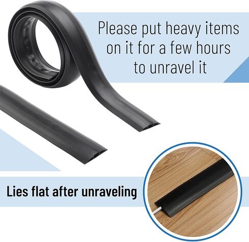 Bates- Floor Cord Cover, 8ft Cable Cover, Brown Extension Cord Cover Floor, Cord Protector, Floor Cable Cover, Cord Hider Floor, Cable Cover Floor, Cable Floor Cover, Cable Covers for Cords in Kuwait