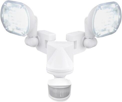 ضوء الحركة الشمسية Sunforce 100 LED ذو الرأس المزدوج مع ميزة التركيب على الزاوية، أبيض فاتح in Saudi Arabia
