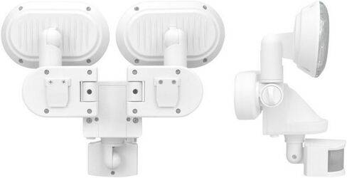ضوء الحركة الشمسية Sunforce 100 LED ذو الرأس المزدوج مع ميزة التركيب على الزاوية، أبيض فاتح in Saudi Arabia