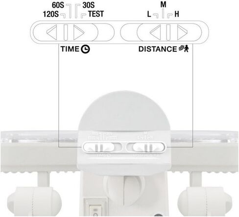 ضوء الحركة الشمسية Sunforce 100 LED ذو الرأس المزدوج مع ميزة التركيب على الزاوية، أبيض فاتح in Saudi Arabia