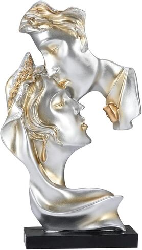 Wedding for Him Her Husband Wife, Passionate Love Embrace Couple Sculpture Statue Resin Home Decor for Bedside Table Office Bookshelf Desktop Decorations Ornament Figurine in Saudi Arabia
