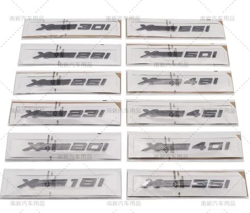 for modifying The Rear Trunk Logo of X1X2X3X4X5X6X7, Original Size, xdrive, 18i 20i 23i 25i 28i 30i 35i 40i 45i 48i 50i 55i (Xdrive-25i-silvery) in Saudi Arabia