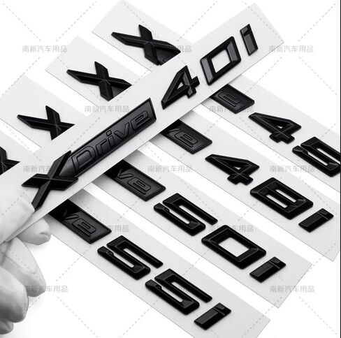 for modifying The Rear Trunk Logo of X1X2X3X4X5X6X7, Original Size, xdrive, 18i 20i 23i 25i 28i 30i 35i 40i 45i 48i 50i 55i (Xdrive-25i-silvery) in Saudi Arabia
