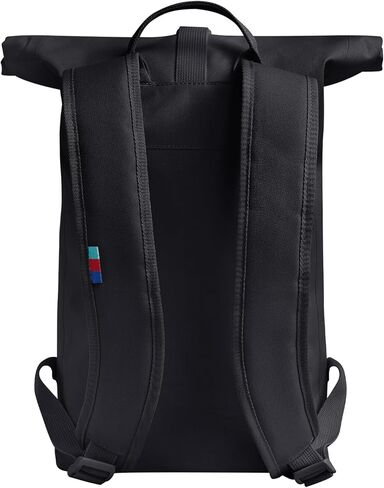 GOT BAG - حقيبة ظهر صغيرة من ROLLTOP، حقيبة ظهر للعمل والسفر مع حامل زجاجة مياه، حقيبة صديقة للبيئة مصنوعة من بلاستيك Ocean Impact المعاد تدويره (لون ناعم) in Saudi Arabia