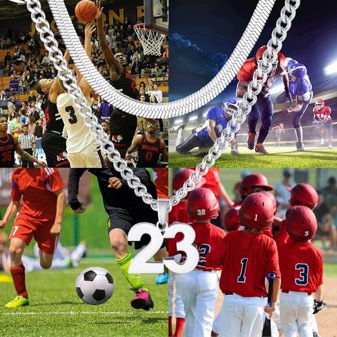 Number Necklace, Layered Necklace for Men Boys Kids, Number Necklace for Boy Athlete, 18+20 In Stainless Steels Chain for Men With Number Pendant, Basketball Football Baseball Number Necklaces for Boys in Kuwait