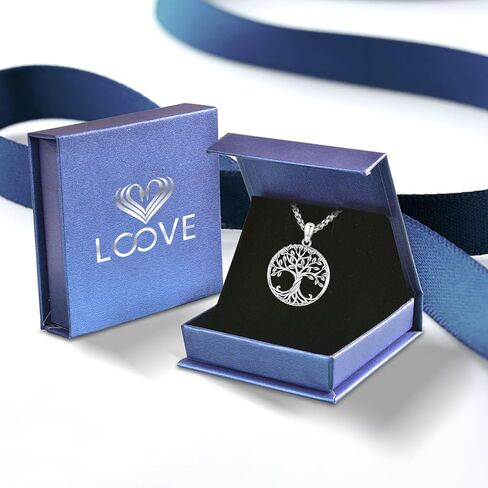 Tree of Life Necklace for Women Sterling Silver Celtic Moon Tree Moonstone Turquoise Pendant Heart Family Tree Necklace for Mother Daughter Sister Gifts in Saudi Arabia