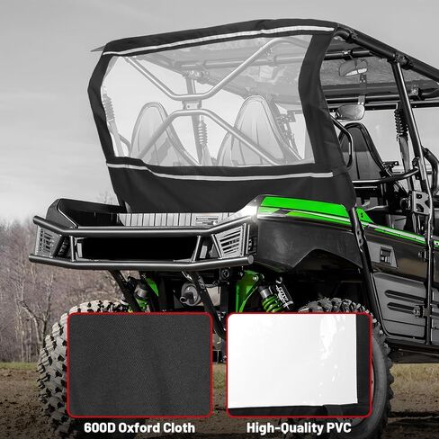 UTV Rear Windshield Back Window Soft Rear Windshield Dust Panels Waterproof Rear Windshield for KAWASAKI 2013-2023 TERYX 4800 in Saudi Arabia