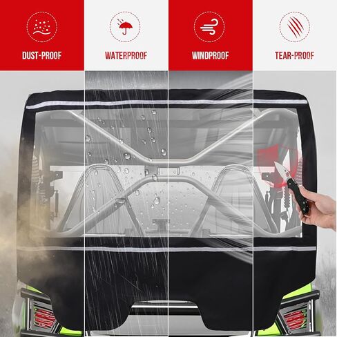 UTV Rear Windshield Back Window Soft Rear Windshield Dust Panels Waterproof Rear Windshield for KAWASAKI 2013-2023 TERYX 4800 in Saudi Arabia