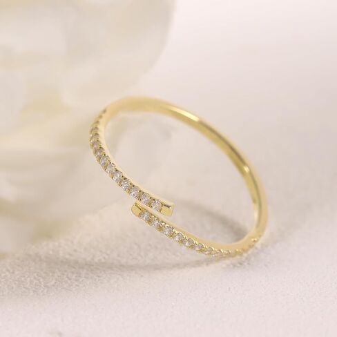 Anniversary Rings for Women,Silver Ring for Women Round Moissanites Female Rings 14K Gold Plated 925 Sterling Silver Round Cut Handmade Rings Fine Jewelry for Women Gift. in Saudi Arabia