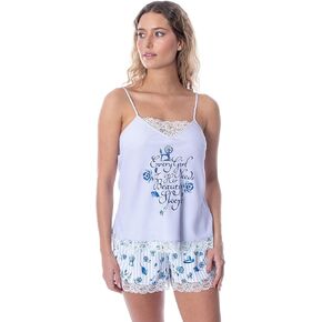 Disney Princess Women's Sleeping Beauty Lace Trim Cami and Shorts Sleepwear Pajama Set