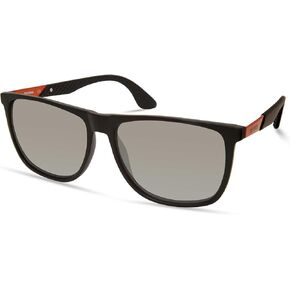 Harley-Davidson Men's Oversized Sunglasses, Matte Black Frame/Smoke Mirror Lens
