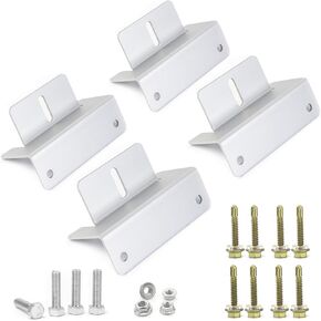 ECO-WORTHY 16 Units Solar Panel Mounting Brackets,Z Bracket Sets Lightweight Aluminum Corrosion-Free for RV, Trailer, Boat, Yachs, Wall and Other Off Gird Roof,4 Set of 4 Units