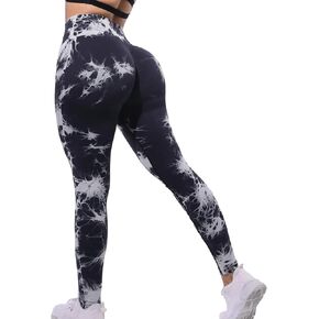 Women Scrunch Butt Lifting Seamless Leggings, Tie-dye High Waisted Workout Yoga Pants
