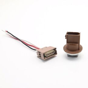 2U5Z13411SA Rear Car Light Signal Socket Pigtail Connector with Wire Harness Replacement for Ford F-150 2004-2017 Brown
