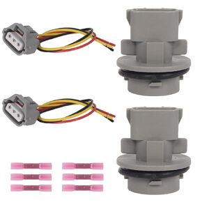 2 Set Front Turn Signal Light Bulb Socket Connector Wiring Pigtail Harness Kit 90075-99106 for Toyota Highlander 2001-2007 Land Cruiser 1998-2007 Sienna 1998-2000