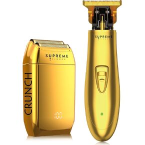 Barber Haircut Kit by SUPREME TRIMMER - Hair Trimmer & Men's Foil Shaver Professional Beard Trimmer - ST5220 & STF602 (Black Bundle)