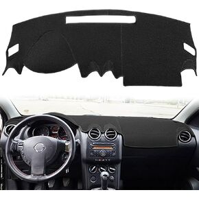 Dash Cover Mat Custom Fit for Nissan Rogue 2008-2013 Without Speaker Cutout Dashboard Pad Cap Carpet Protector (Black) K261