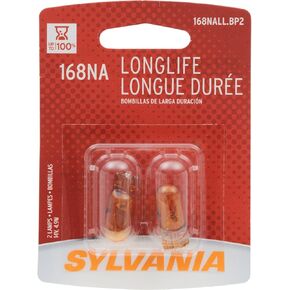 SYLVANIA 168NA Long Life Miniature Bulb, (Contains 2 Bulbs)