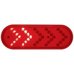 United Pacific 38145 Turn Signal Light, 35 LED 6" Oval Sequential, Red LED/Red Lens