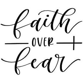Faith Over Fear with Cross MKR Decal Vinyl Sticker |Cars Trucks Vans Walls Laptop|Black|6.5 x 5.3 in|MKR2078