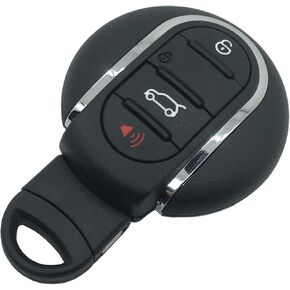 حافظة مفتاح ذكي عن بعد للدخول بدون مفتاح تناسب سيارة BMW Mini Cooper F54 F55 F56 F57 F60 مع مفتاح فارغ (أسود)