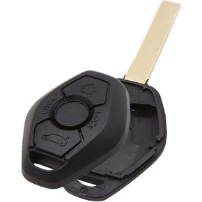 uxcell New 3 Buttons Uncut Insert Key Fob Case Remote Control Shell Replacement for BMW 1 3 5 6 7 Series E38 E39 E46 E60 E61 E81 E83 E85 X3 X5 Z3 Z4