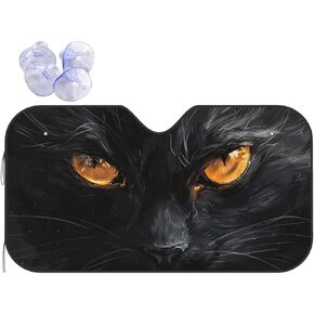 Funny Cat Animal Driving Windshield Sun Shade, Front Window Sunshade Cover Sun Visor Shield Foldable Uv Ray Reflector for Car SUV Truck