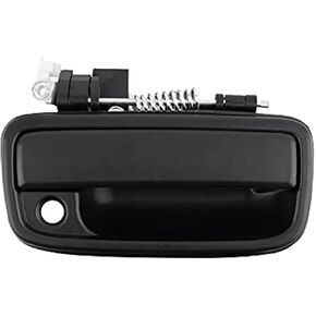 Exterior Door Handle Upgrated Metal Front Right Passenger Side Compatible with Toyota Tacoma 1995-2004 Hilux 2004-2012 Textured Black with Keyhole Replaces 69210-35020 79345 91318 TO1311117