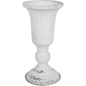 Alipis Metal Urn Planter, Tall Trumpet Vase Flower Holder Roman Pedestal Column Plant Stand Pot, Compotes Bowl Wedding Centerpieces Vase for Anniversary Ceremony