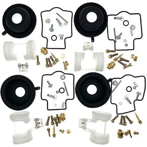 4-Pack Carburetor Rebuild Kits Carb Repair Kit with Diaphragm Float Replacement for Yamaha YZF600R 97-07