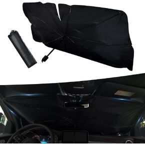Car Windshield Sun Shade Umbrella 51"x 28", Protect Car from Sun Rays Damage Umbrella Sun Shade for Most of Car SUV Truck, Car Foldable Sun Shield Shade (Silver #2)
