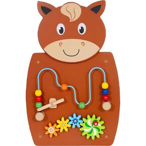 SPARK & WOW Frog Activity Wall Panel - Toddler Activity Center - Wall-Mounted Toy for Kids Aged 18M+ - Decor for Bedrooms and Play Areas